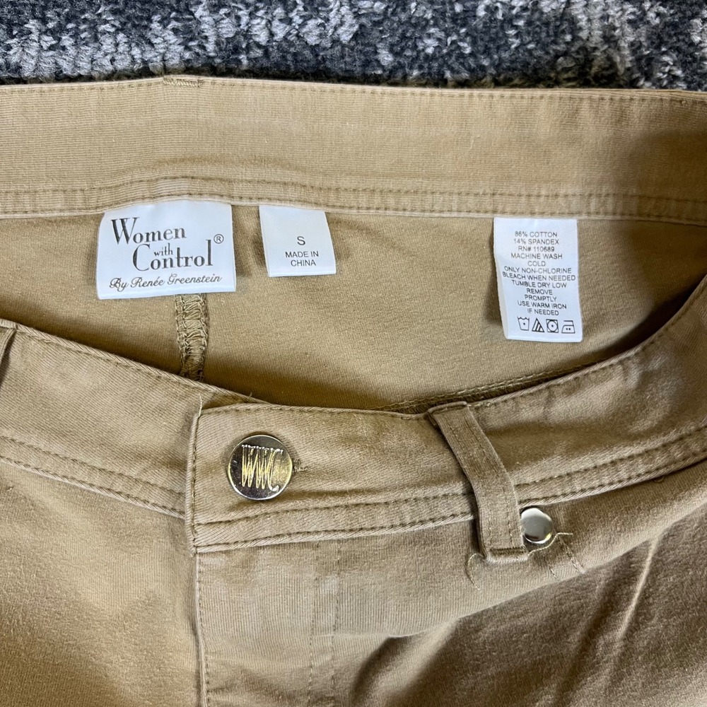Women with Control Renee Greenstein Tan Khaki Slim Leg Pants A210793 Size S - Picture 3 of 7